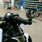 Sleek Black Universal 7/8" Motorcycle Bar End Mirrors for Cafe Racers