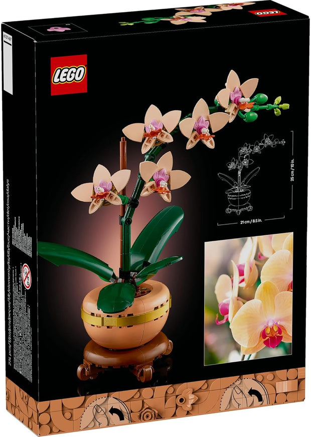 Botanicals Mini Orchid Craft Kit – Artificial Plant Model with Faux Flowers & Terracotta-Style Pot | DIY Decor for Home & Office
