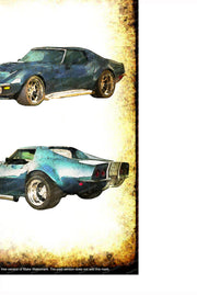 CORVETTE Vintage Retro Home Wall Chicken Poster Décor Bar Wall Tin Metal Signs