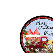 SEASONAL GNOMES Retro/ Vintage Round Metal Sign Man Cave, Wall Home Décor, Shed-Garage, and Bar