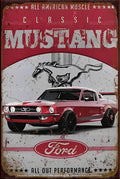 CLASSIC MUSTANG Rustic Look Home Wall Décor Reproduction Bar Wall Tin Metal Signs