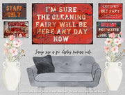CLEANING FAIRY Vintage Retro Home Wall Shed Garage Poster Décor Bar Wall Tin Metal Signs