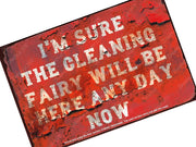CLEANING FAIRY Vintage Retro Home Wall Shed Garage Poster Décor Bar Wall Tin Metal Signs