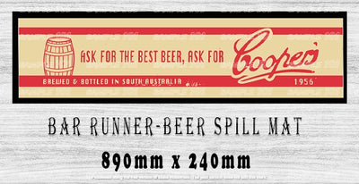 Buy COOPER'S 1956 Beer Menu Bar Runner - Enhance Your Space with Stylish Barware | Tin Sign Factory Australia