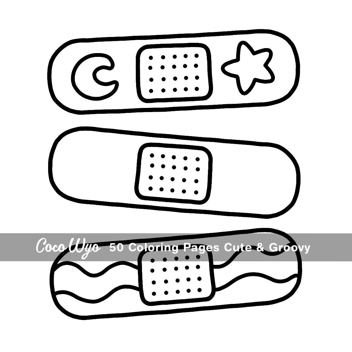 Cute & Groovy Coloring Book – Bold, Easy Designs for Relaxation | Perfect for Adults & Kids