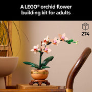 Botanicals Mini Orchid Craft Kit – Artificial Plant Model with Faux Flowers & Terracotta-Style Pot | DIY Decor for Home & Office