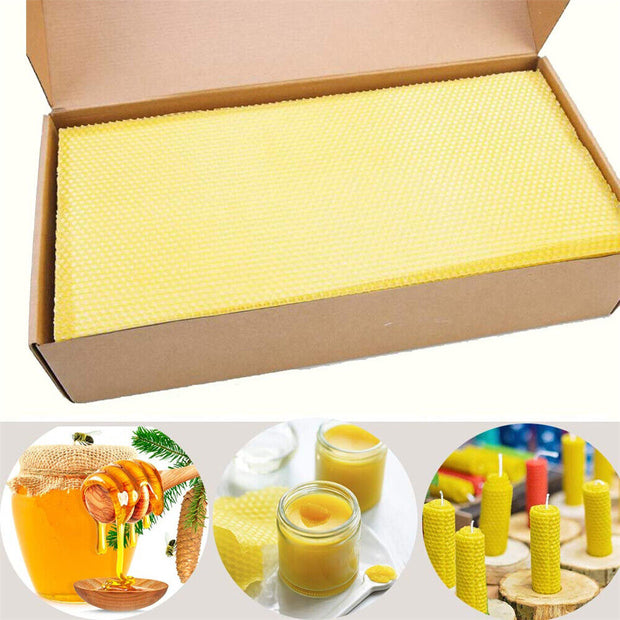 Premium 60Pcs Beekeeping Wax Frames - High-Quality Honeycomb Sheets for Bee Hives