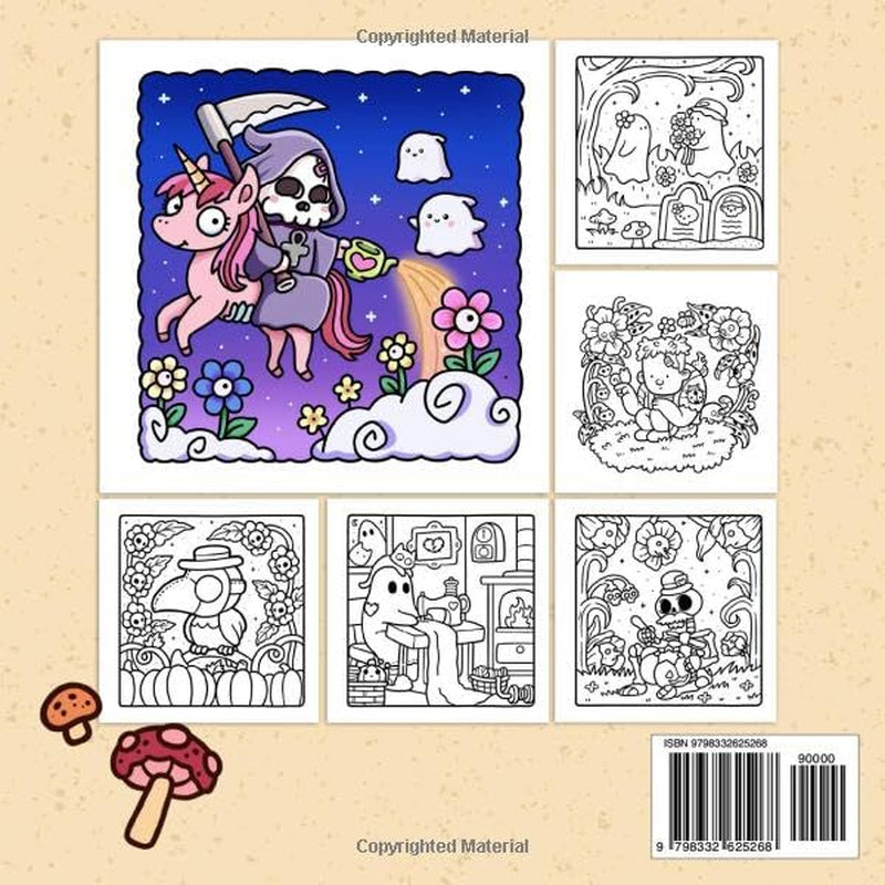 Spooky Cutie Coloring Book – Adorable & Creepy Creatures in Cozy Hygge Moments | Relaxing Fun for Adults & Teens