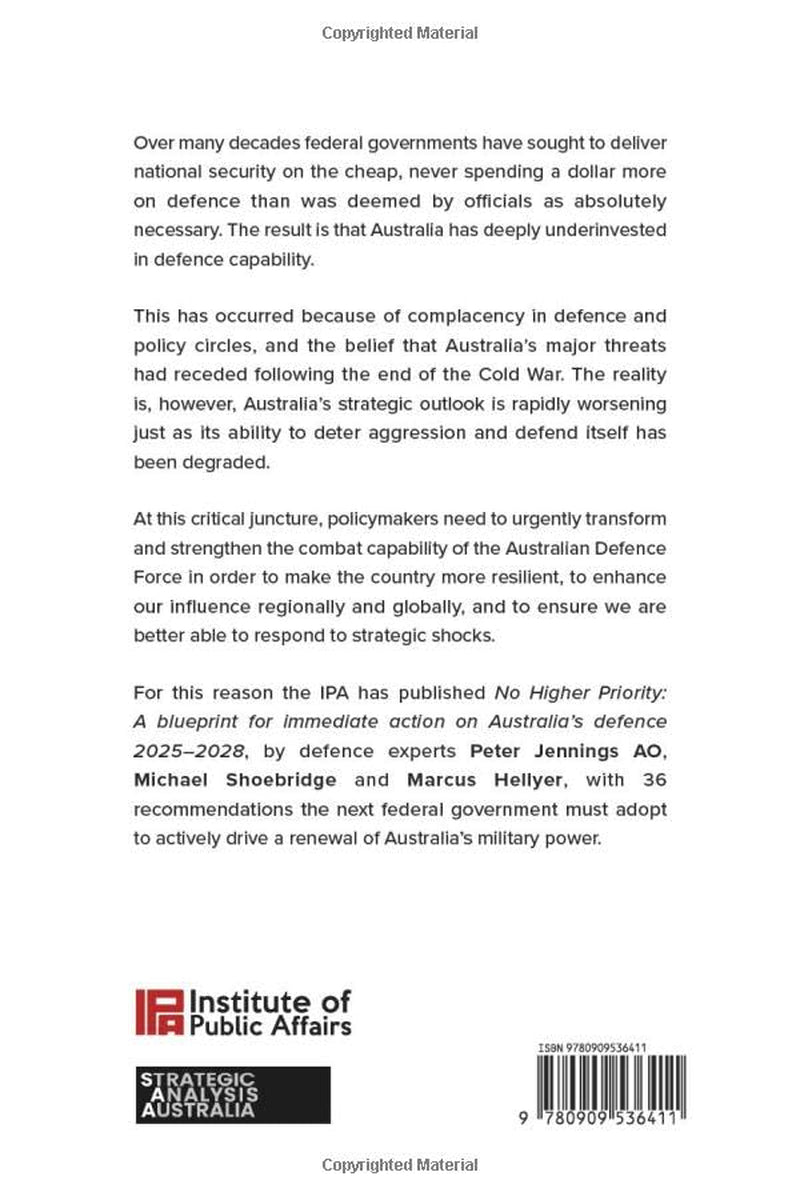 No Higher Priority – A Strategic Blueprint for Australia’s Defence 2025-2028