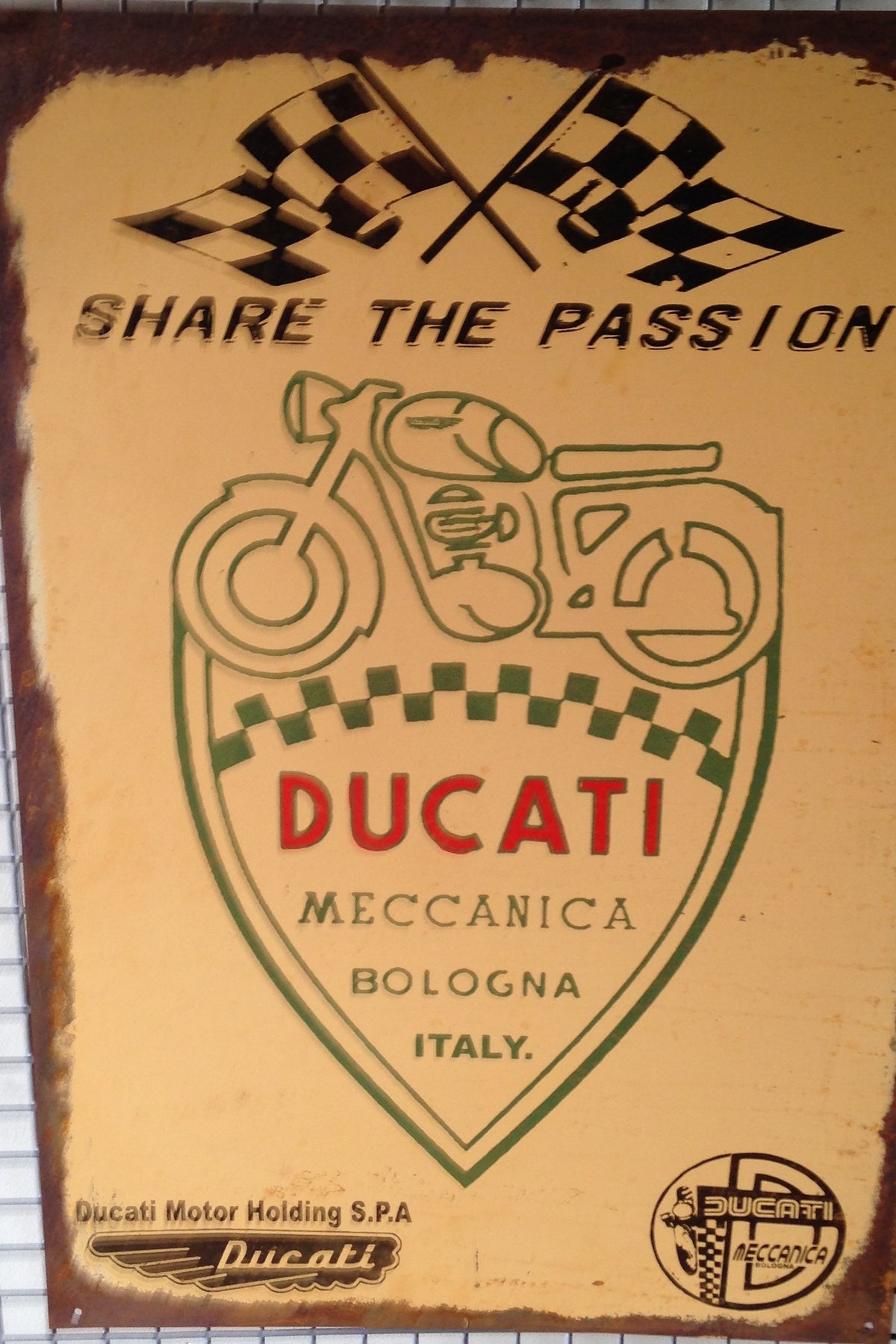 Ducati Share the Passion 20 x 30 cm metal sign