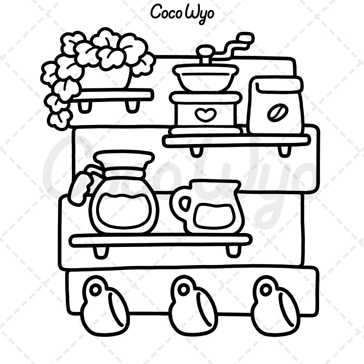 Stress Relief: Coloring Book for Adults and Kids, Bold and Easy, Simple and Big Designs for Relaxation Featuring Animals, Landscape, Flowers, Patterns, Cute Things and Many More