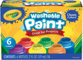 Washable Kids Paint, 6Pk, Classic Colours, Children Art & Craft, Projects, Artist, Students, Creativity