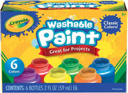Washable Kids Paint, 6Pk, Classic Colours, Children Art & Craft, Projects, Artist, Students, Creativity