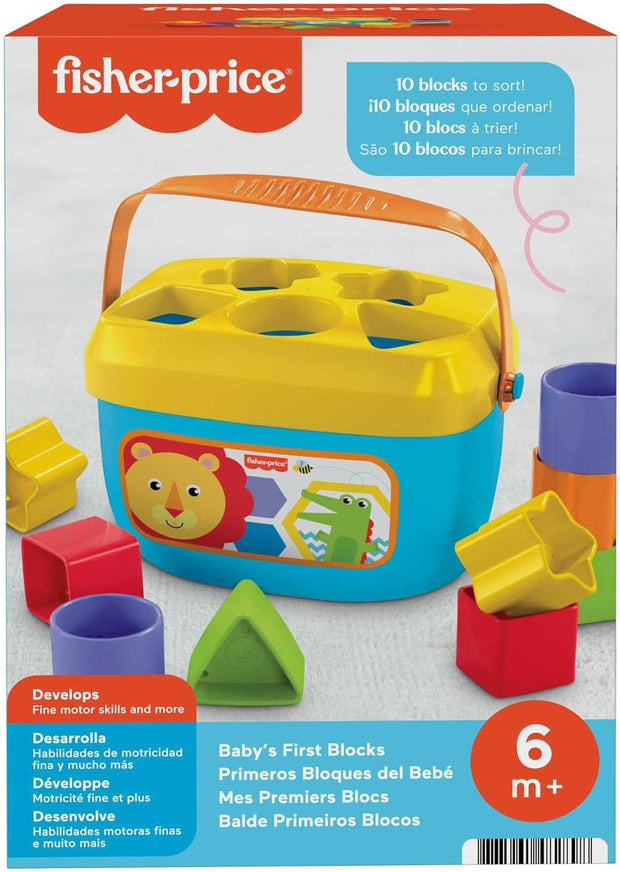 Baby’s First Blocks – Stacking & Sorting Toy | Set of 10 Shapes for Infants 6+ Months