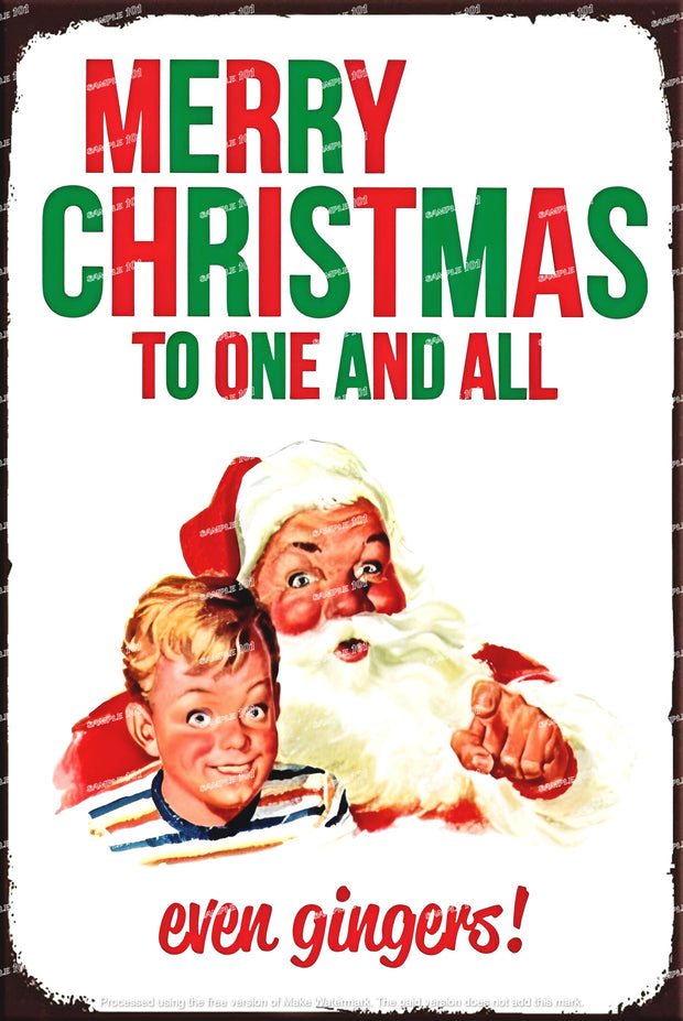 EVEN GINGERS Santa Claus Vintage Rustic Look Home Wall Décor Bar Wall Tin Metal Signs
