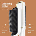 Negative Ion Hair Straightener & Styling Comb – Frizz-Free, Sleek Hair (Black)
