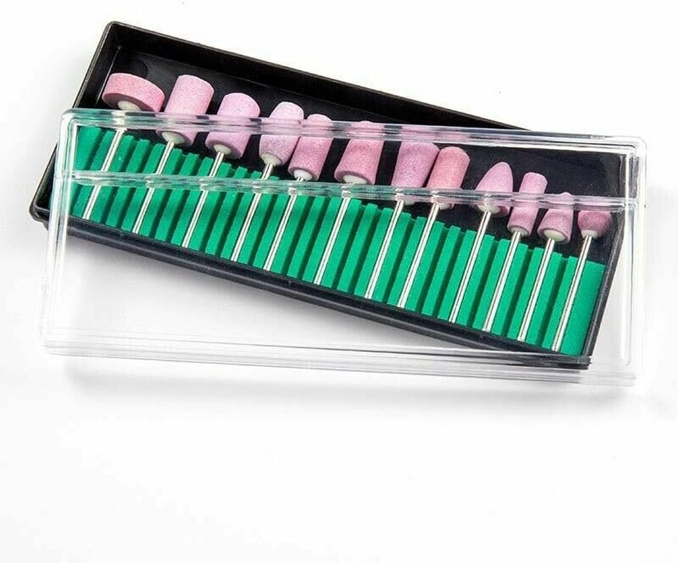 12PCS Nail Drill Bit Set – Acrylic Nail File & Pedicure Tools for Salon Use