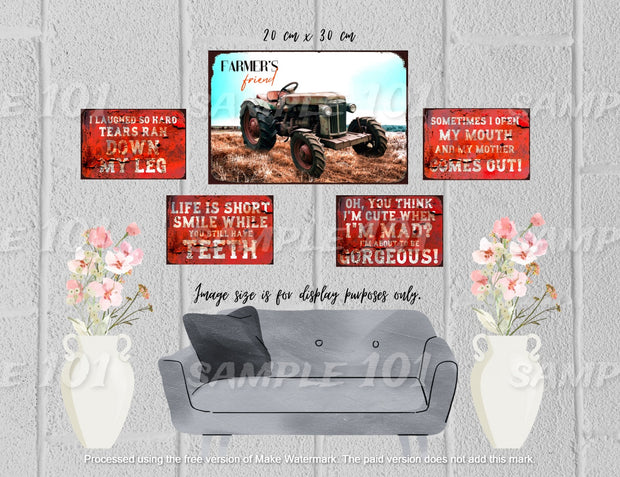 FARMER'S FRIEND Retro Rustic Vintage Look Tin Metal Sign Man Cave, Shed-Garage, and Bar