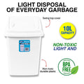Sleek 10L/20L Swing Lid Trash Bin - Perfect for Kitchen & Bathroom Waste Management!