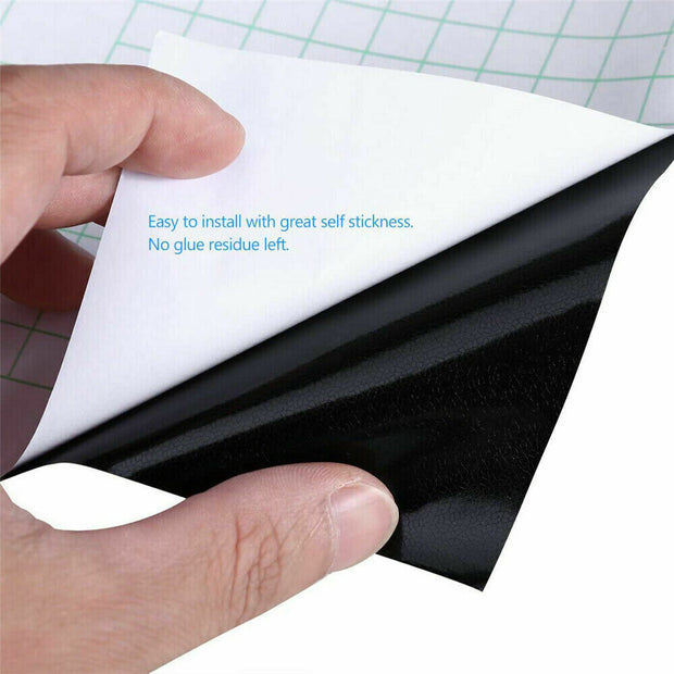 4D Carbon Fiber Vinyl Gloss Black Car Phone Laptop Wrap Sticker Film 150X90 CM