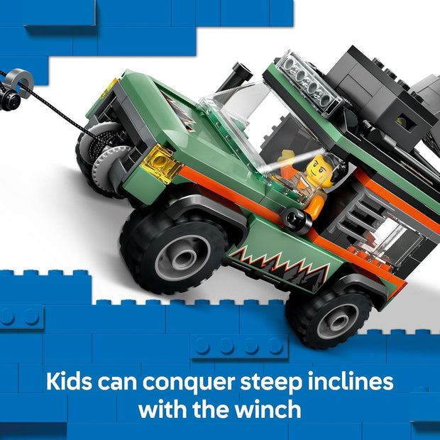 City Off-Road 4x4 Mountain Truck – Adventure Toy for Kids 6+ | Includes Explorer Minifigure & Accessories