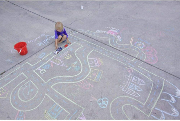 Washable Sidewalk Chalk – 48-Count Vibrant Colors | Perfect for Outdoor Art, Kids' Activities & Games