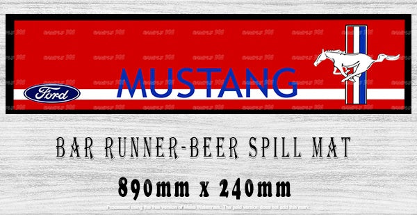 Buy FORD MUSTANG Bar Runner - Enhance Your Bar with Stylish Barware | Tin Sign Factory Australia
