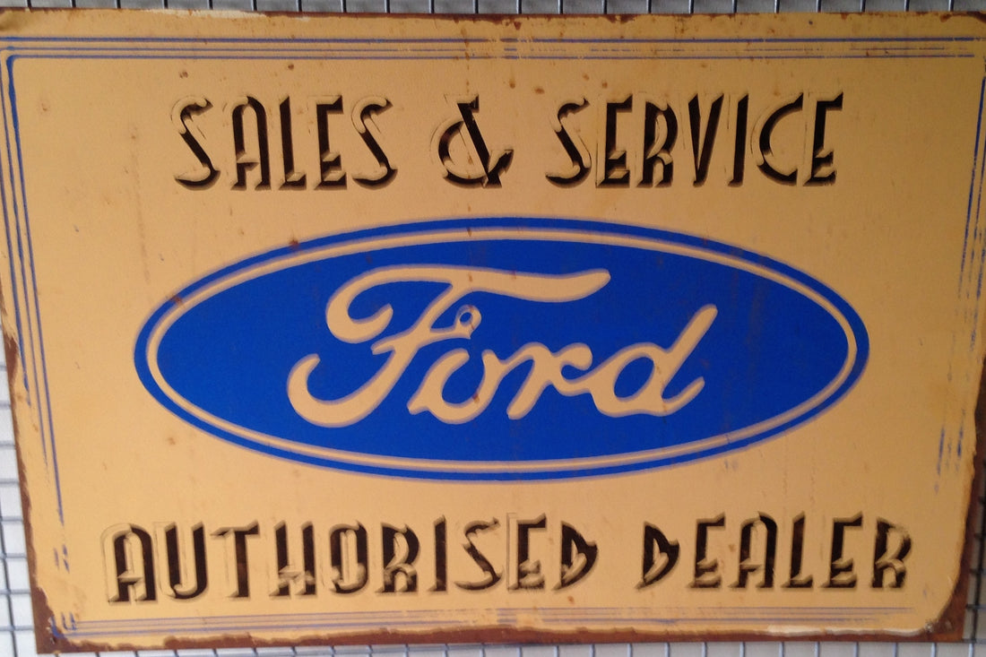 Ford Sales and Service Authorised Dealer 20 x 30 cm metal sign
