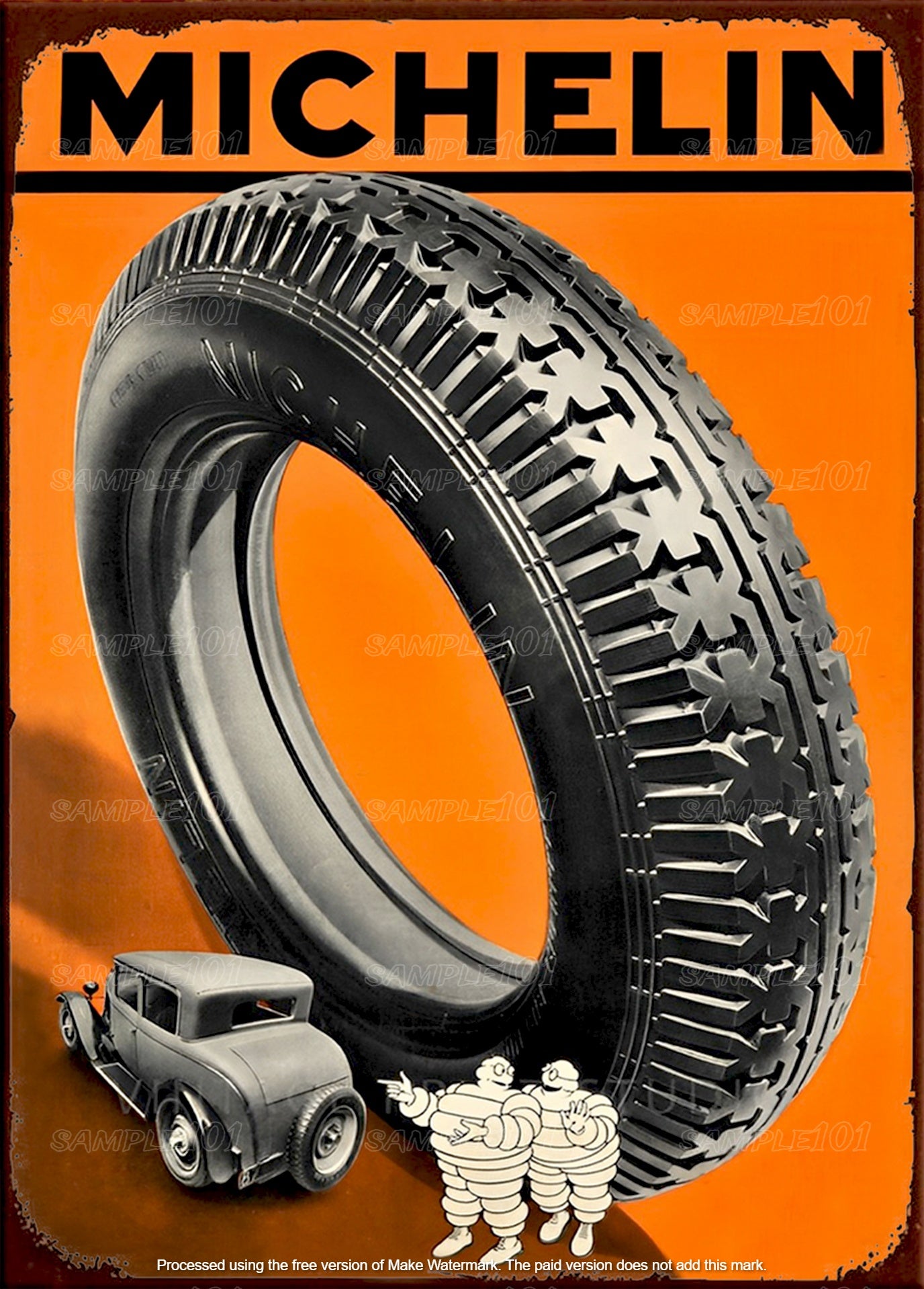 FRENCH TYRE Rustic Look Home Wall Décor Reproduction Bar Wall Tin Metal Signs