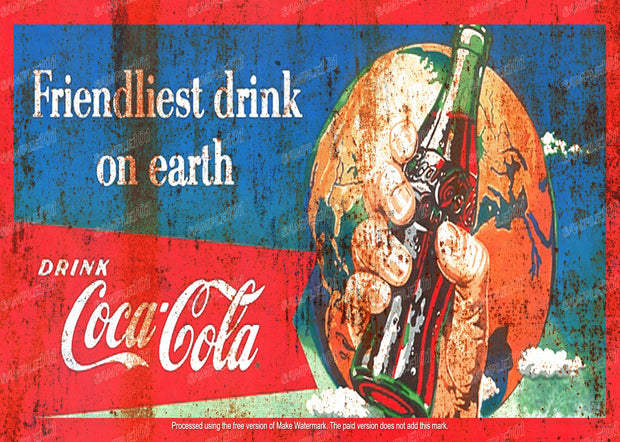 FRIENDLIEST DRINK Vintage Retro Australia Home Wall Décor Bar Wall Tin Metal Signs