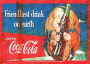 FRIENDLIEST DRINK Vintage Retro Australia Home Wall Décor Bar Wall Tin Metal Signs