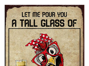 GET OVER IT Vintage Retro Home Wall Shed Garage Poster Décor Bar Wall Tin Metal Signs