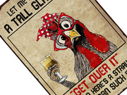 GET OVER IT Vintage Retro Home Wall Shed Garage Poster Décor Bar Wall Tin Metal Signs