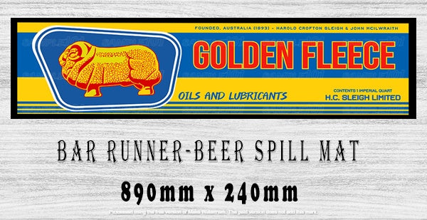  Buy GOLDEN FLEECE Aussie Beer Spill Mat: Save Your Bar, Chill Your Drinks (890mm x 240mm)