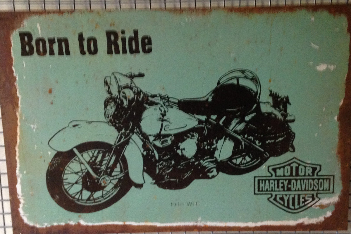 Harley-Davidson Born to Ride 20 x 30 cm metal sign