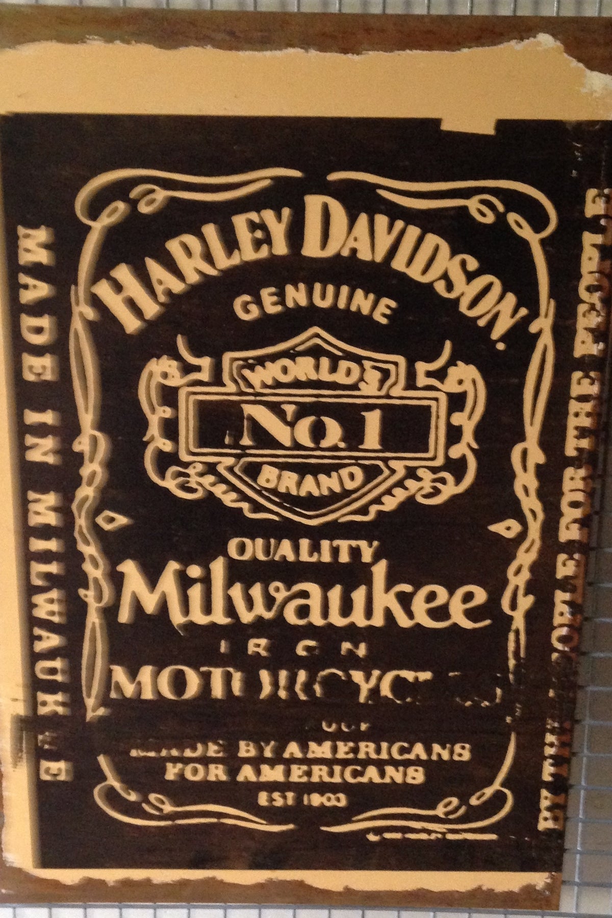 Harley-Davidson No.1 Milwaukee Motorcycle 20 x 30 cm metal sign