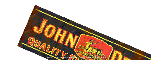 JD IMPLEMENTS Vintage Rusted Look 750 x 400 mm Quality Sublimated Metal Sign