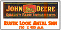 JD IMPLEMENTS Vintage Rusted Look 750 x 400 mm Quality Sublimated Metal Sign