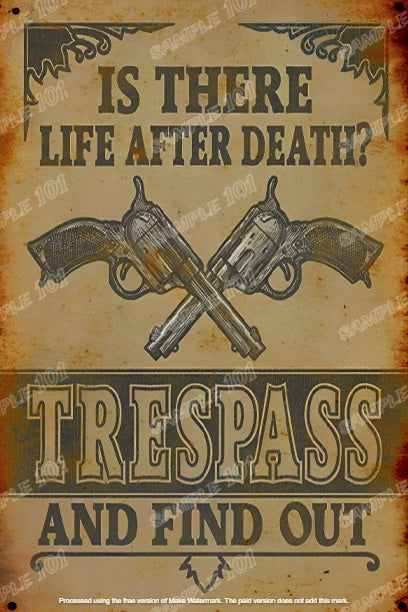 LIFE AFTER DEATH Retro Vintage Rustic Look Home Classic Funny Resto Café Reproduction Bar Wall Tin Metal Signs
