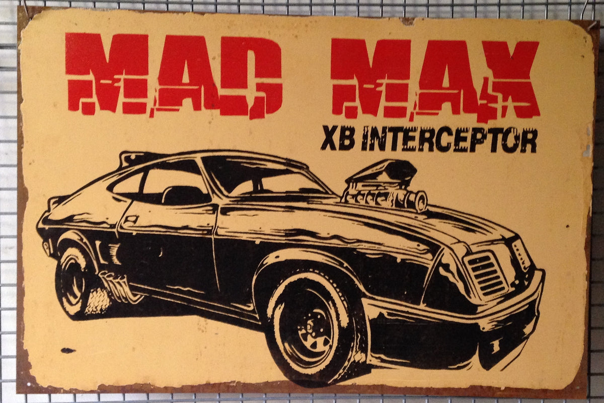 Mad Max XB Interceptor 20 x 30 cm metal sign