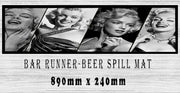BEAUTY WITHIN Aussie Beer Spill Mat (890mm x 240mm) BAR RUNNER Man Cave Pub Rubber
