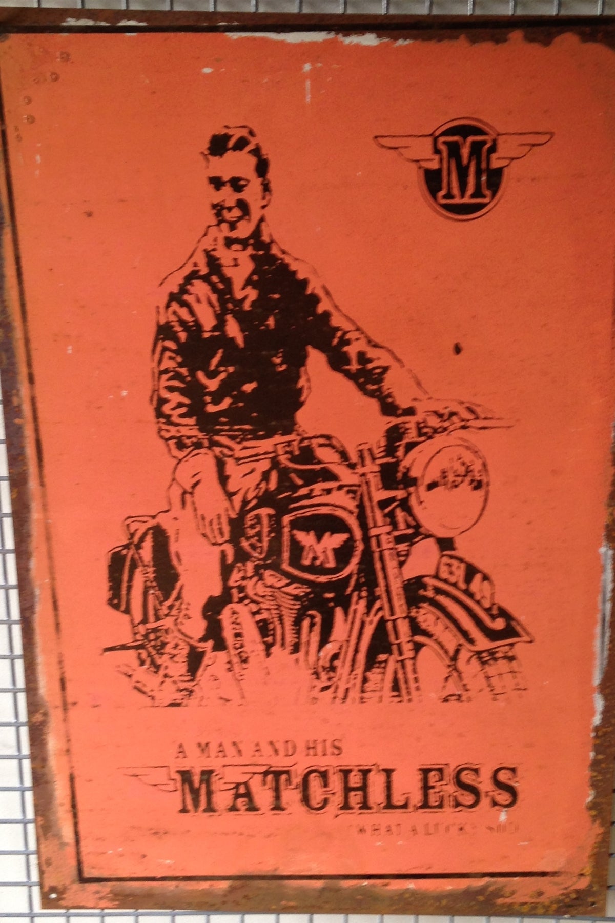 Matchless motorcycle 20 x 30 cm metal sign