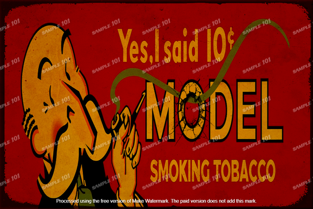 MODEL Vintage Retro Look Metal Tin Signs Man Cave, Shed & Bar Sign