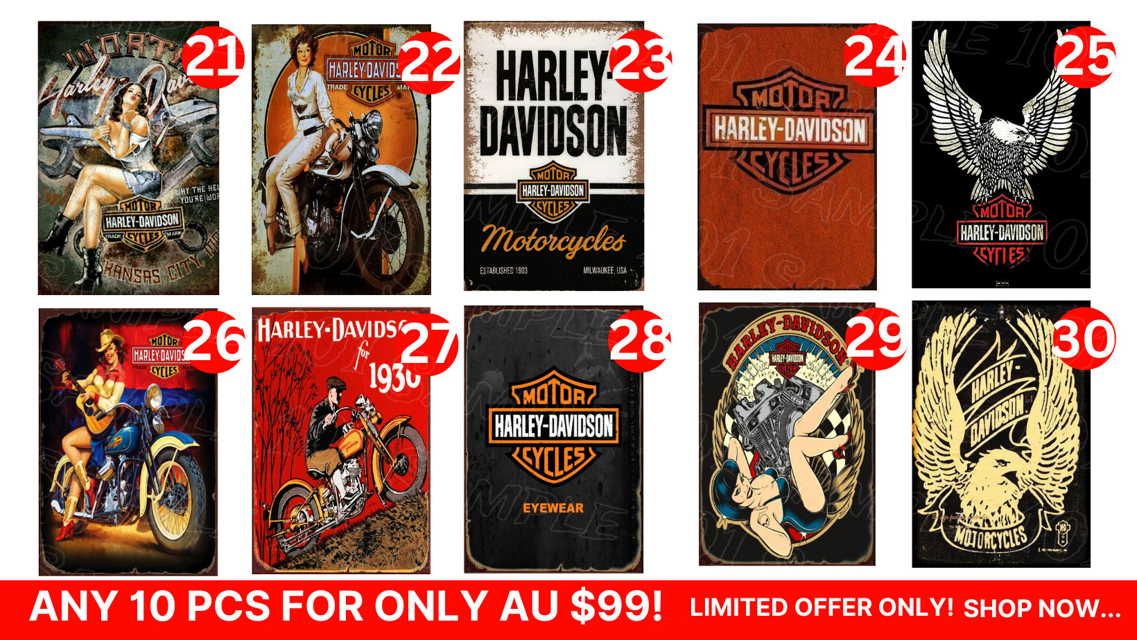 Bulk Buy-Motorcycle Signs