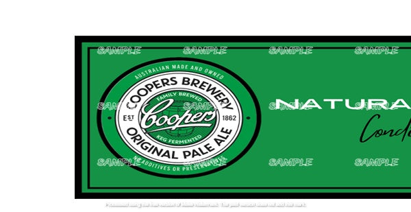 NATURALLY CONDITIONED Aussie Beer Spill Mat (890mm x 240mm) BAR RUNNER Man Cave Pub Rubber