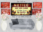 KEEP CLOSED Vintage Retro Home Wall Shed Garage Poster Décor Bar Wall Tin Metal Signs