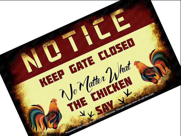 KEEP CLOSED Vintage Retro Home Wall Shed Garage Poster Décor Bar Wall Tin Metal Signs