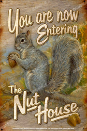 NUT HOUSE Retro Vintage Rustic Look Home Classic Funny Resto Café Reproduction Bar Wall Tin Metal Signs