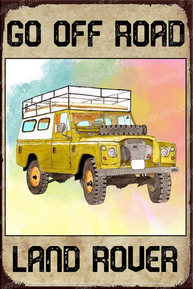 OFF THE ROAD Vintage Retro Home Wall Poster Décor Bar Wall Tin Metal Signs