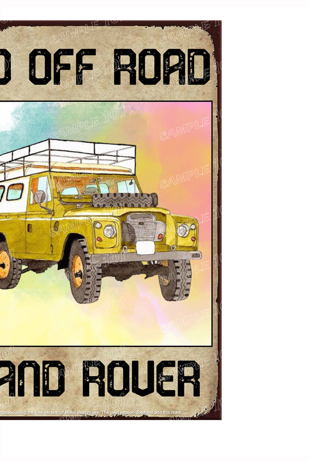 OFF THE ROAD Vintage Retro Home Wall Poster Décor Bar Wall Tin Metal Signs